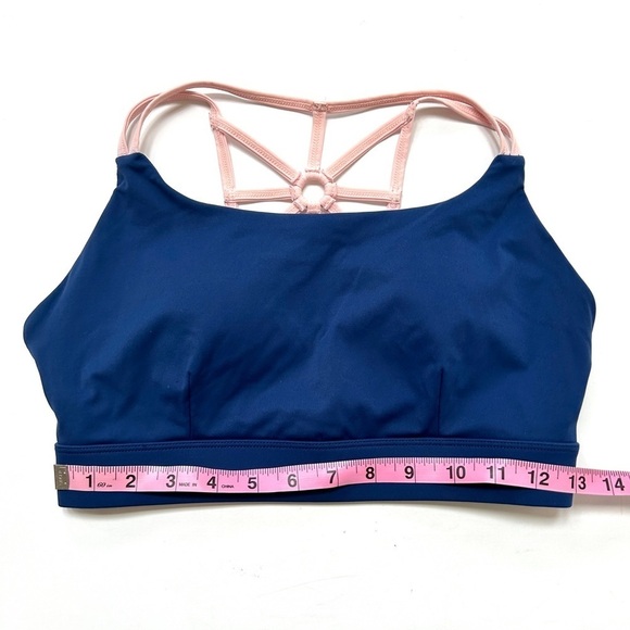 Sol & Mane Alexandria Strappy Two Tone Bra in Royal Blue & Blush, Size Medium - Picture 11 of 12